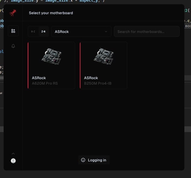 Permanent Spoofer - Motherboard Selection Interface